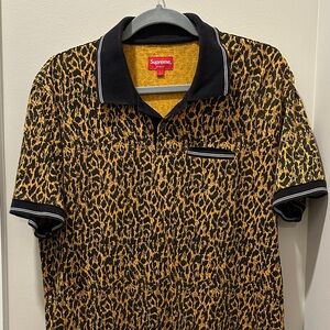 Supreme Men's Leopard Print Polo